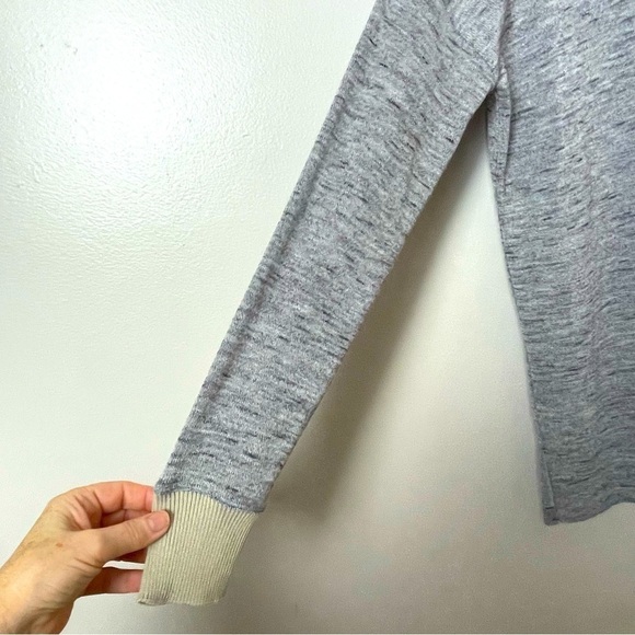 Wilfred Two-Tone Sweater – Rounded Neckline, Raw Edge Hem, Size Small - Picture 3 of 10